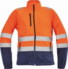 SEVILLA HI-VIS fleecová bunda oranžová/tmavě modrá