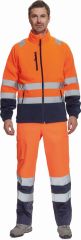 SEVILLA HI-VIS fleecová bunda oranžová/tmavě modrá