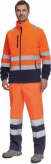 SEVILLA HI-VIS fleecová bunda oranžová/tmavě modrá